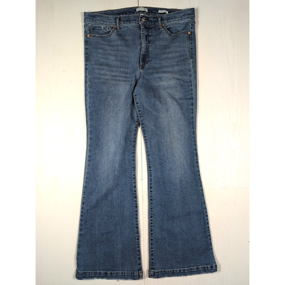 Sofia Vergara Women’s Jeans Size 14 Short Blue – High Rise Melissa Flare Denim - Picture 1 of 13